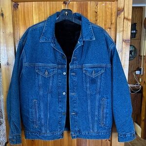 Classic Blue Denim Fur Lined Men’s Jacket